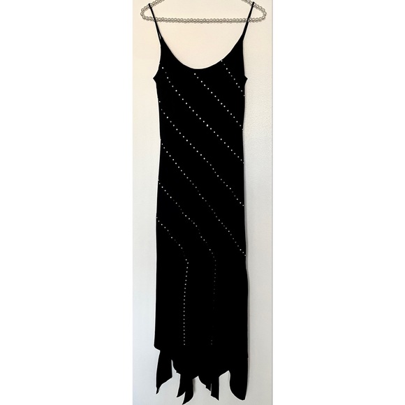 Cache Embellished Stretch Black Rhinestones Crystals Dress 8 โค๏ธโ๐ฅโค๏ธโ๐ฅ - Picture 5 of 7
